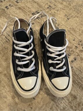 Converse Black and White Low-Top Canvas Sneakers